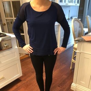 Navy Blue CK Long Sleeved Shirt w/ illusion